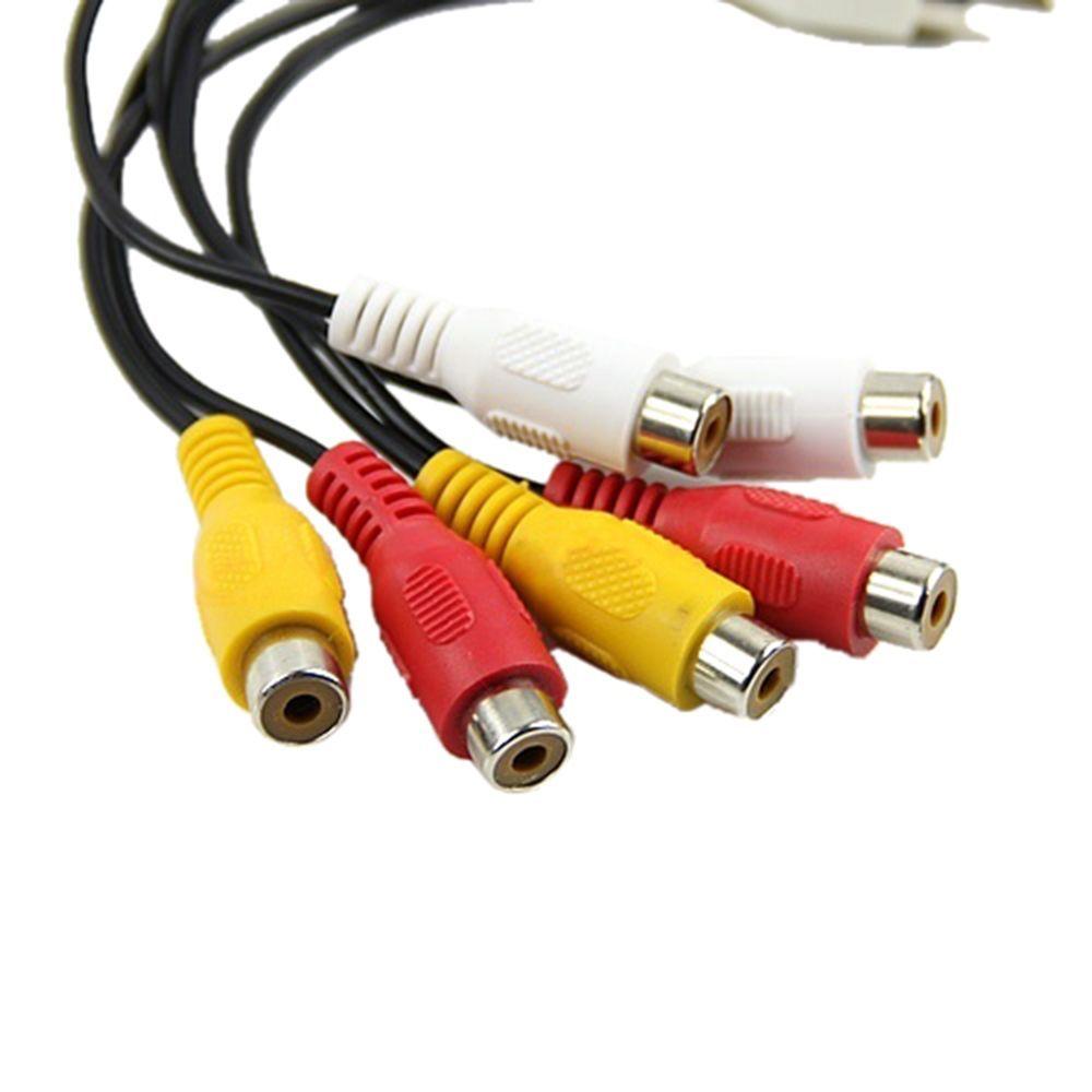 Plug To 6 RCA Female Plug Splitter Cable Audio TV DVD Player 30cm AV Adapter Cable Video Device