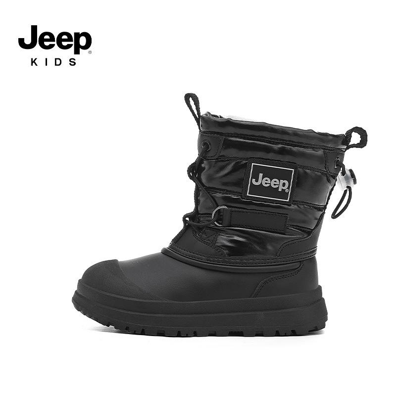 

Jeep Kids Waterproof Winter 2025 Snow Boots, Thickened Warm Non-slip Outdoor Short Boots 35