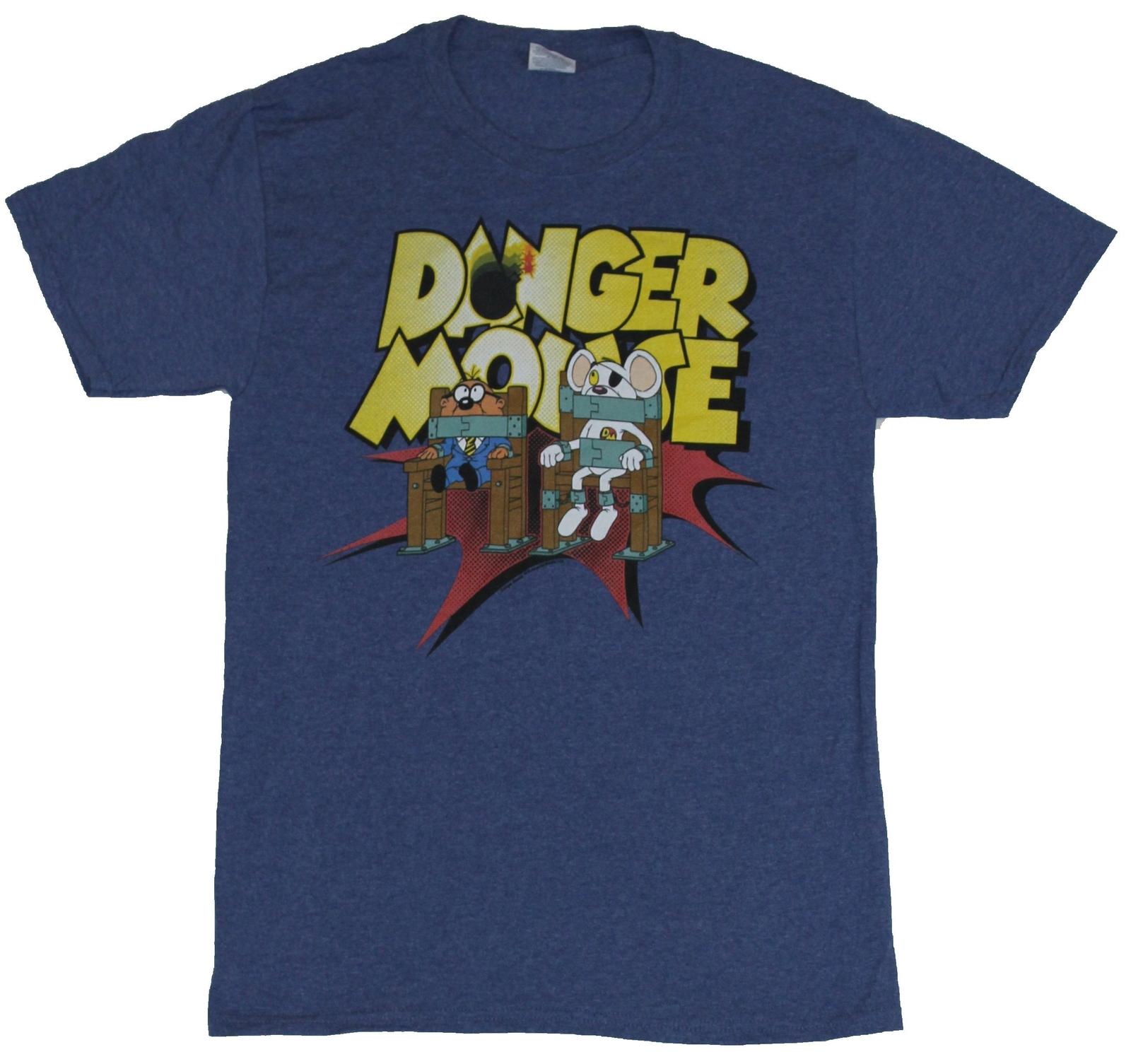 Danger Mouse Adult New T-Shirt - Danger Mouse and Penford Strapped in Trouble XXL