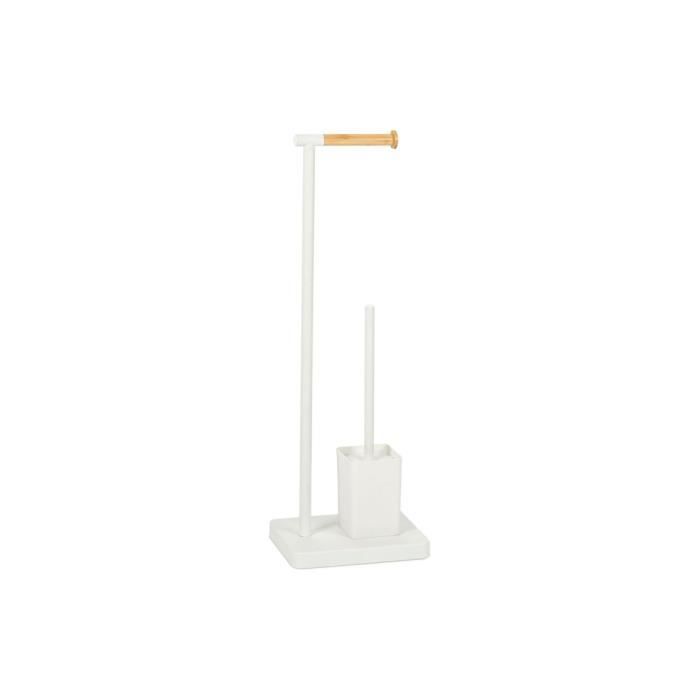 Porte-Rouleau De Brosse Wc En Métal Blanc Andrea House - GENERIQUE - Ba72127