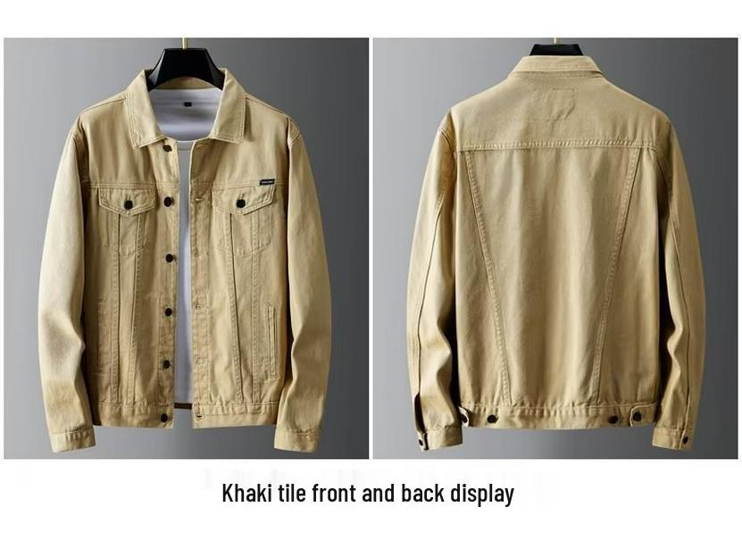 Men's Spring/Autumn Korean Style Denim Jacket - Trendy Loose-Fit Cotton Casual Jacket
