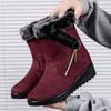 Zimní dámské teplé boty Boční řetízek Vysoké kotníkové Středně vysoké sněhule Protiskluzové Módní bavlněné boty Pohodlné Boty s rovnou podrážkou Velká velikost
