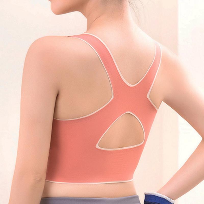 Unsichtbarer vorderer Kreuzverschluss für Damen, stoßfest, Yoga-Sport-BH, Schönheitsrücken, Kreuzgurt, Anti-Durchhängen, lässiges Fitness-Bralette