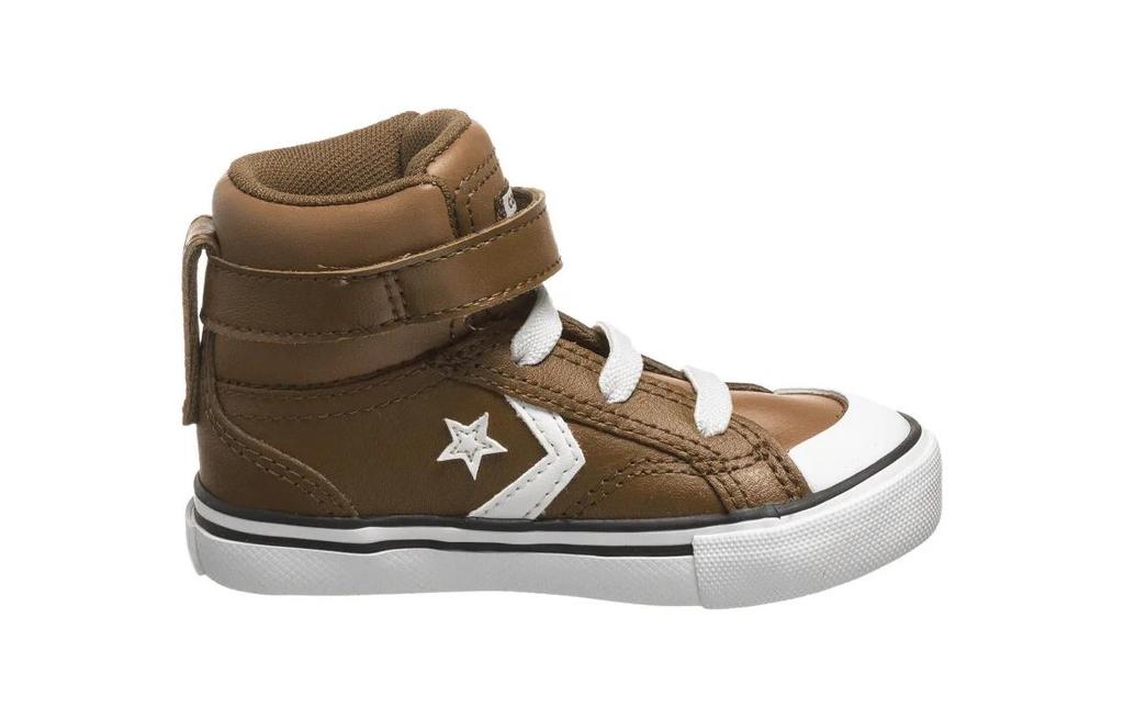 Converse Pro Blaze Strap Abrasion Resistant Breathable High top Skateboard Shoes Brown Infant And Toddler 772122C