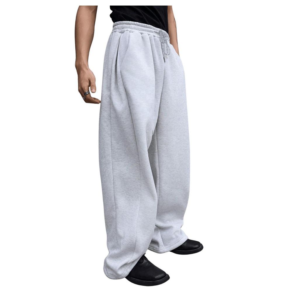 

Men s wide leg sweatpants waist drawstring pants straight leg loose pants casual pants Mountaineering pants Jogger S