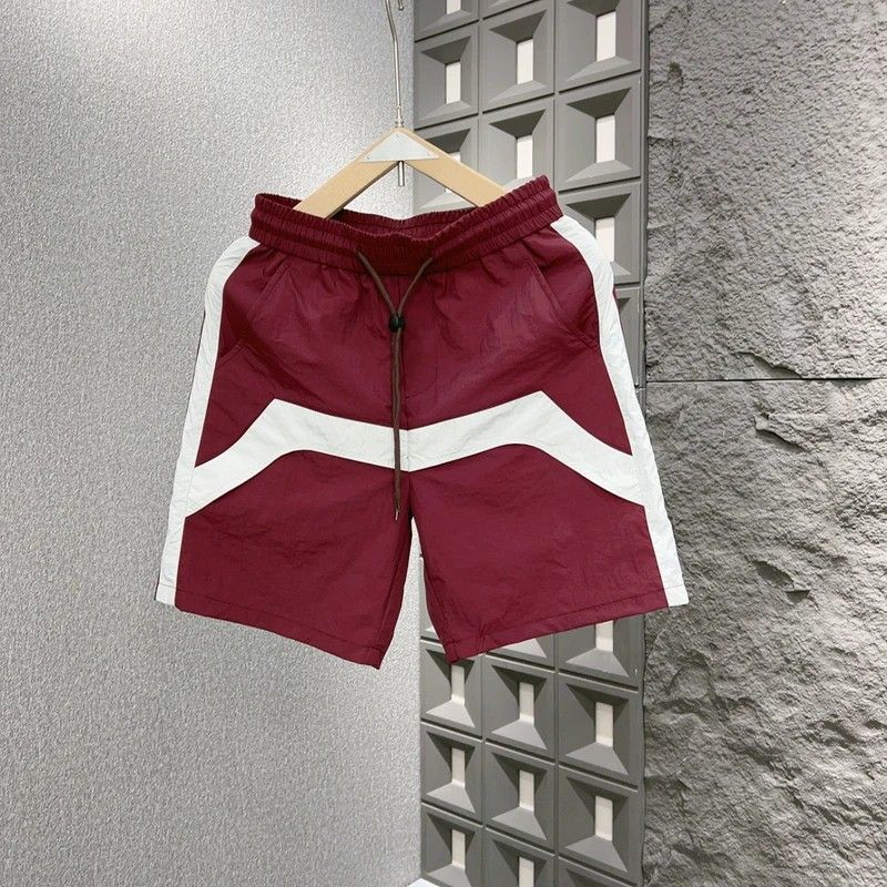 New Summer Patchwork Shorts for Men Quick-Drying Loose Fit Sports Beach Leisure Trend