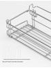 CLS Outdoor IGT Aluminum Folding Table with Hanging Rack and Portable Storage Basket