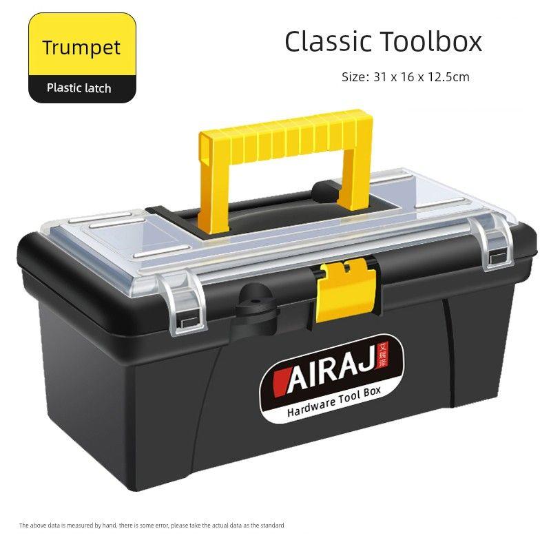 

Hardware Toolbox Storage Box Household Portable Plastic Electrician Multi-Function Repair Tool Box Car Box Small size classic toolbox