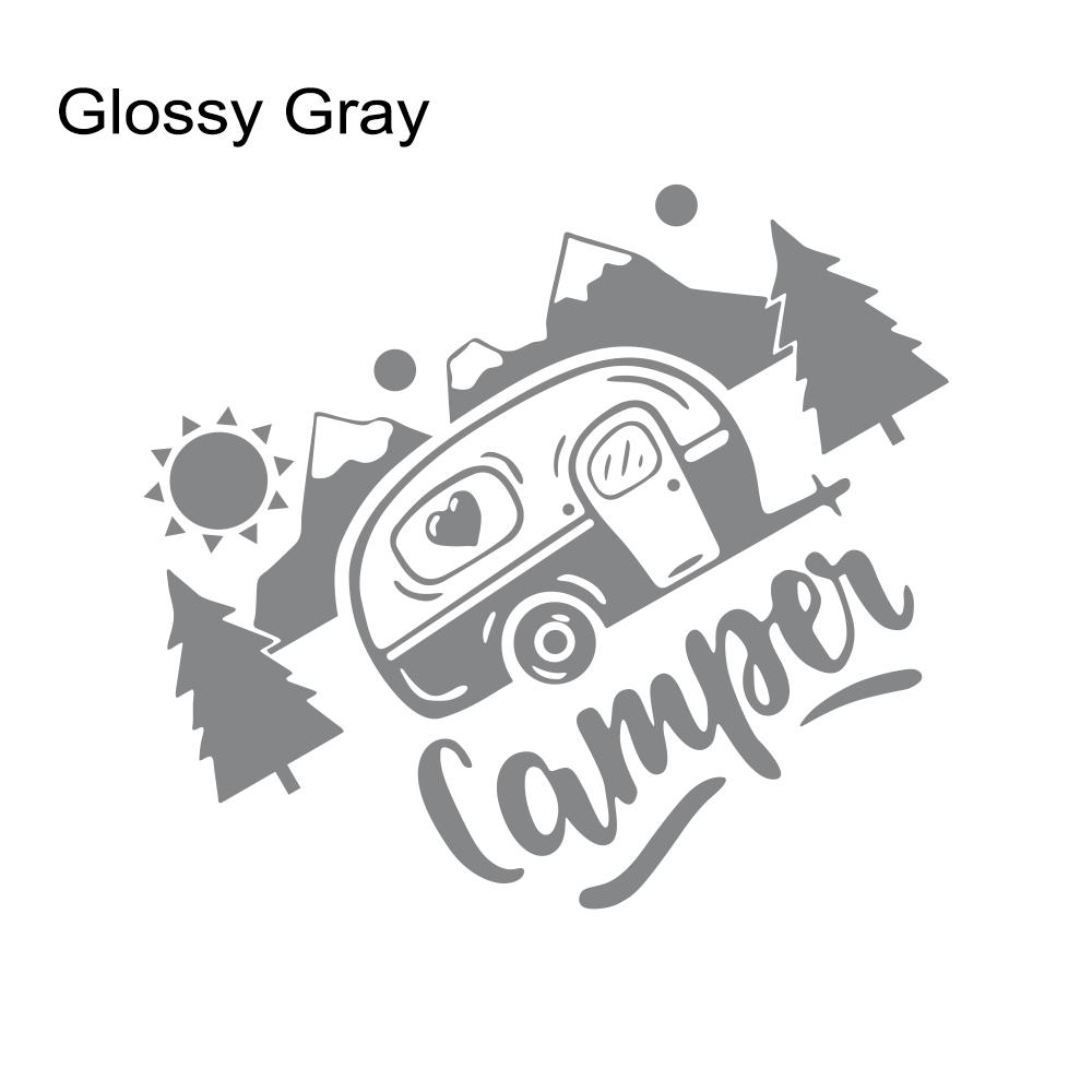Creative Camper Graphics Car Sticker Camping Pattern Vinyl Decal Car  Door Window Decoration For Transporter RV Caravan Truck