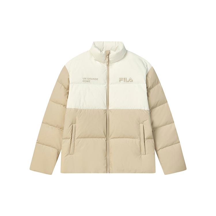 New FILA Down Jacket Winter Unisex Birch Wood Color F11U249903F-LK