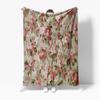 Watercolor Floral Fleece Blanket Soft Warm Throw Bed Sofa Decorative Cover Gift for Women Girls