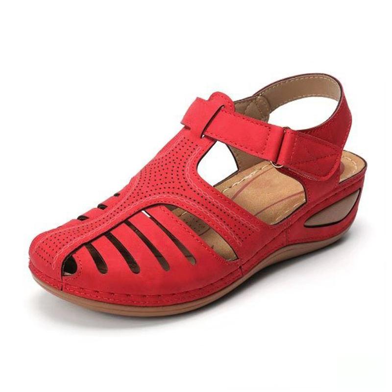 Damensandalen Premium Orthopädische Hallux-Korrektur Flats Lässig Weiche Sohle Strand Keil Vulkanisierte Schuhe Zapatillas De Mujer