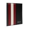 Bally Logo Stamp Calfskin Wallet Men Wallet Black 6308573