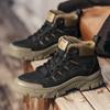 Fashion New Trend Stylish Men's Ankle Boots Fashion High-top Lace-up Casual Leather Shoes Versatile Outdoor Motocross Boots Simple Botas