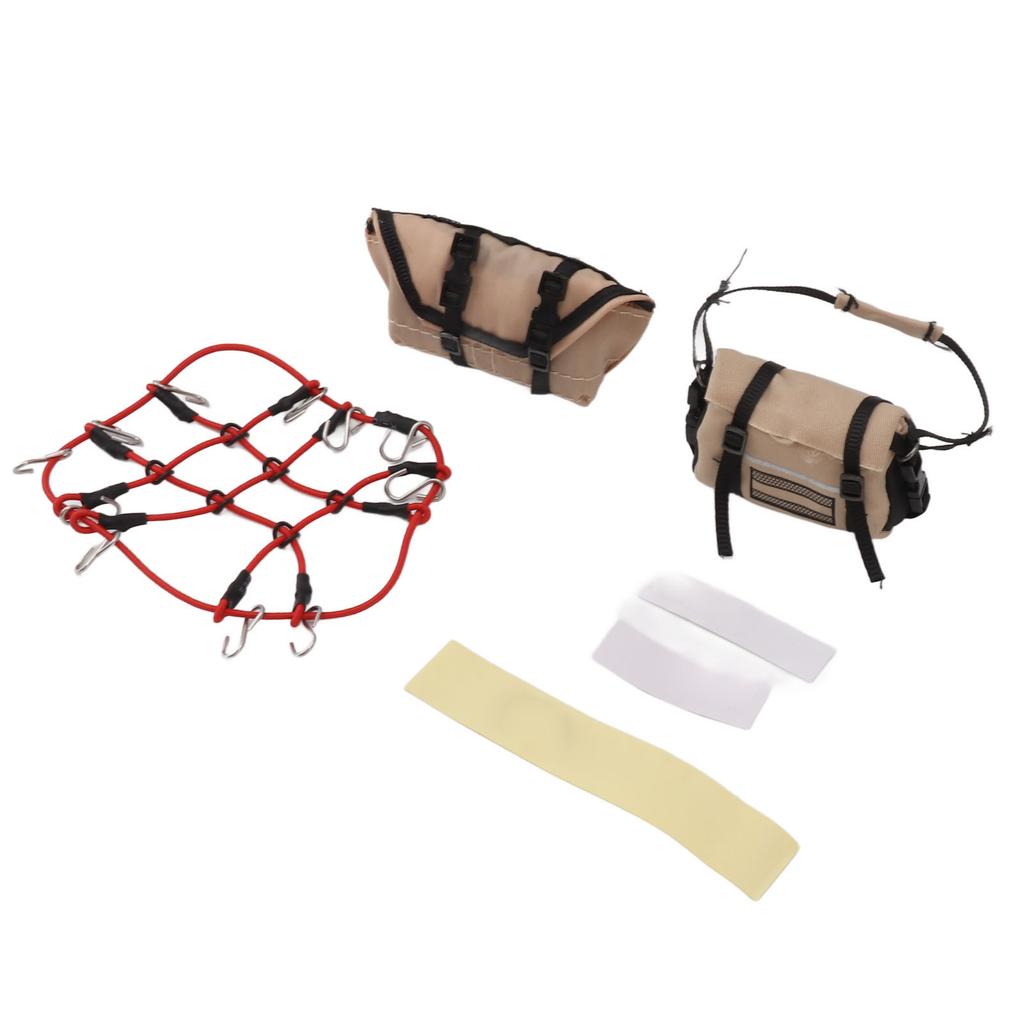 RC Simulation Decoration Accessories Roof Luggage Net Luggage Bag For Traxxas 118 TRX4M Red