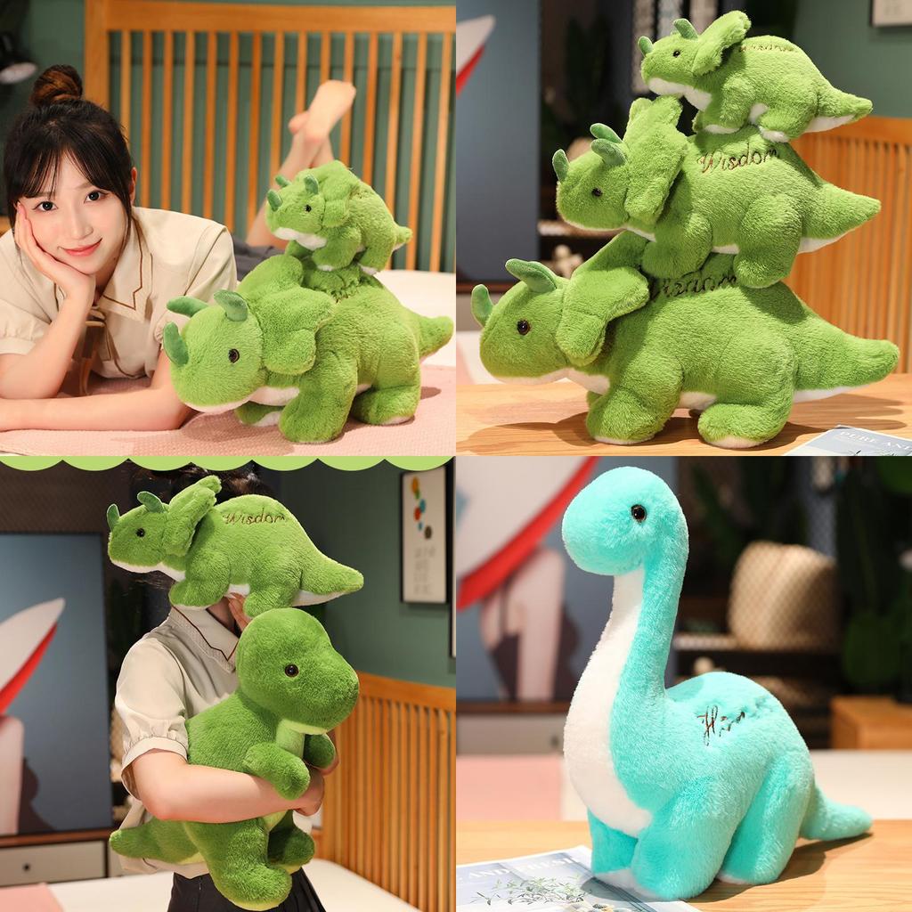 Jurassic Dinosaurier Park Plüschtier Grüner Stegosaurus Dreieckiger Drache Tyrannosaurus Rex Cartoon Stofftier