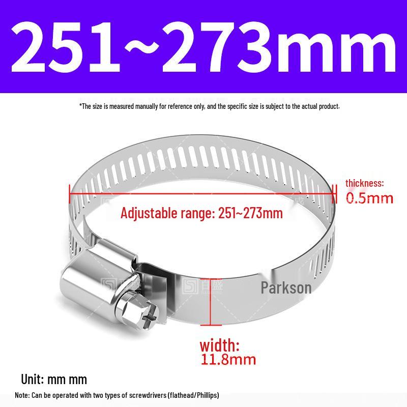 304 Stainless Steel Heavy Duty Hose and Pipe Clamps