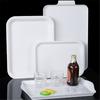 Flat Melamine Kitchen Storage Trays Pastry Bread Restaurant Plates Large White Menu Dishes Plastic for Dinner Persentation