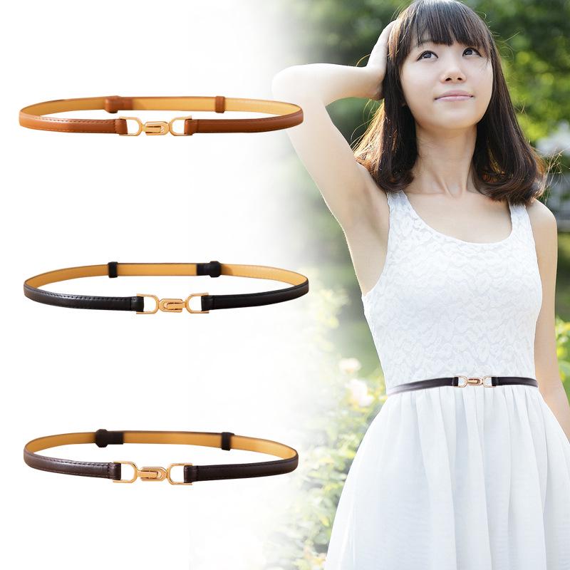 Versatile Women's Thin Leather Waist Belt - Trendy Fashion INS Style for Dresses and Coats