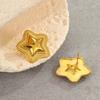 GEMCHIC Women's Vintage Gold Star Stud Earrings Stainless Steel Fashion Jewelry
