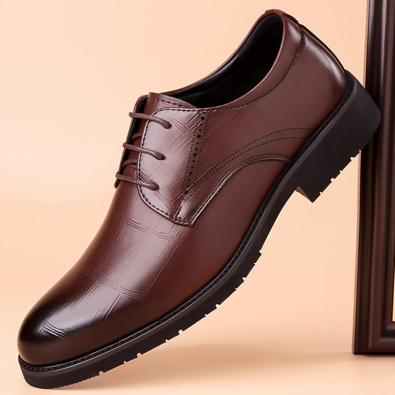 Handmade Men's Oxford Shoes Business Casual Leather Shoes Comfortable Man Derby Shoes Classic Lace-up Business Footwear Sneakers