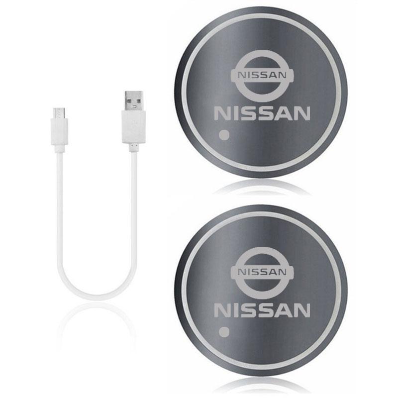 ARE4 Car Luminous Coaster LED Ambiance Light For Nissan Qashqai Sylphy Tiida Altima Teana X-Trail Leaf Juke Sentra Accessories
