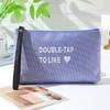 Love waterproof letter makeup bag Multi functional minimalist cosmetic bag Portable lipstick storage bag