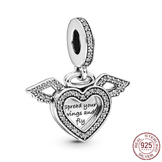 925 Sterlingsilber Liebe Familie Perlen Anhänger Charms Passen Mode Original Armband Femme Perlen für Frauen Schmuckherstellung DIY Geschenk