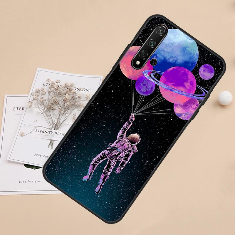 Astronaut Balloons Stars Space Planets For Huawei Nova 10 9 SE 7i 8i 11i 12i Y60 Y61 Y70 Y72 Y73 Y90 Y91 P20 P40 P30 Lite Case