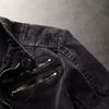 Autumn and Winter New Men's Denim Jacket European and American Casual Retro Slim Stand-up Collar Zipper Jacket Cycling Motorcycle Clothing Trend