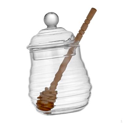 Dozator cu recipient transparent cu dosar și capac Oală cu miere pentru băutură din legume murate