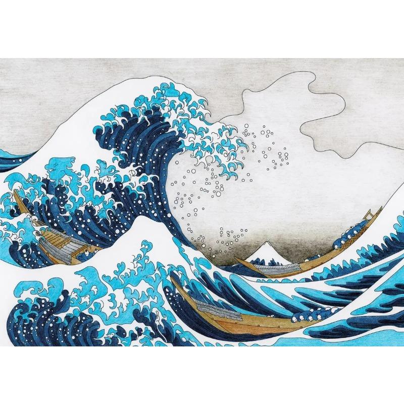 Colorful Kanagawa Giant Wave Retro Art Poster Japanese Ukiyoe Fuji Mountain Canvas Painting Wall Prints Picture Room Home Decor