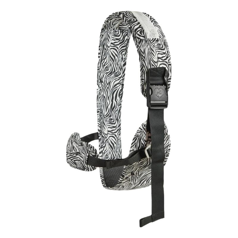 

Comfortable Infant Back Support Carrying Strap With Leopard Print Design Breathable Fabric Safety Locks For Daily Use
