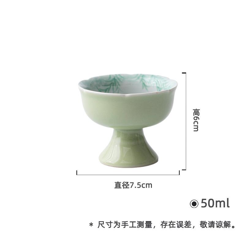 

2pc/lot Hand-painted Willow Warbler Teacup Retro Tea Bowl Cup For Tea Tea-tasting Smelling Cup Chazhan Master Cups Teaset 50ml