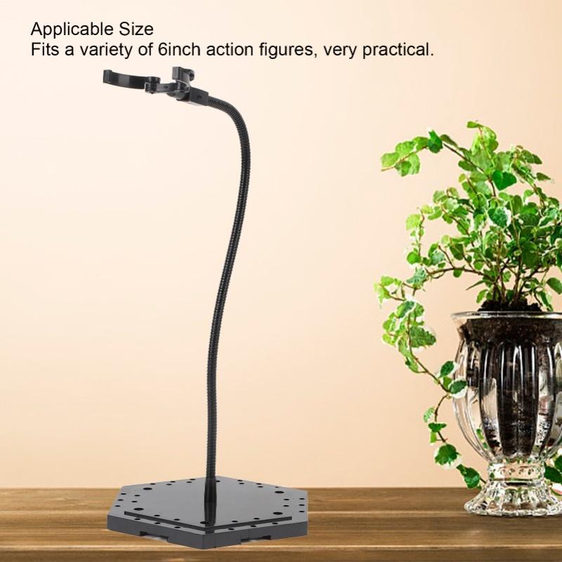 Action Figure Stand ABS Stainless Steel Stable Action Figure Display Holder For 6inch Doll Black