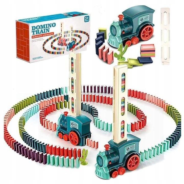 Kolejka Domino Pociąg Lokomotywa Układająca Klocki Muzyka Antystresowe