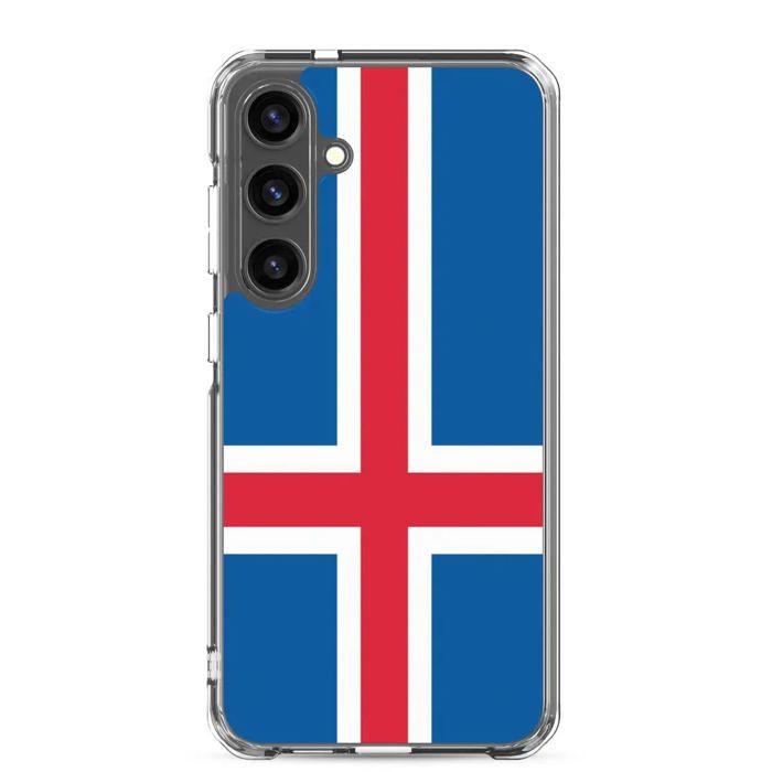 Coque Téléphone - Samsung - Galaxy S24 Ultra - Drapeau Islande - Souple - Multicolore