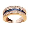 Unisex Shiny Blue Bridal Engagement Finger Jewelry Gift Wedding Ring