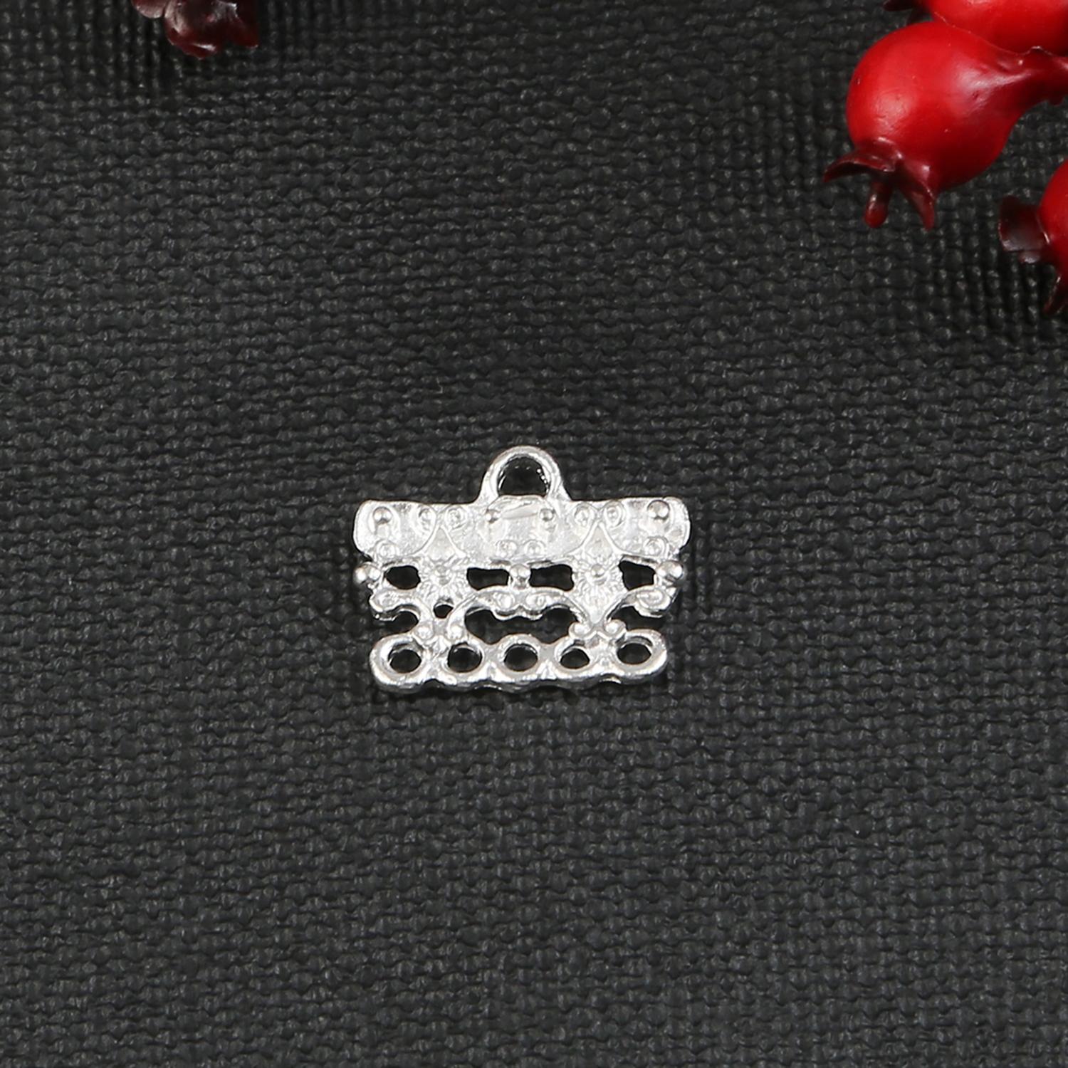 

10 шт. металлические соединители, очаровательные аксессуары для ювелирных изделий «сделай сам», принадлежности для изготовления ювелирных изделий 16×20mm серебряный