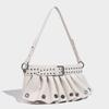 2025 Spring New Fashionable Single-Shoulder Underarm Bag, High-Value Pleated Handbag, Trendy Rivet Crossbody Women's Bag