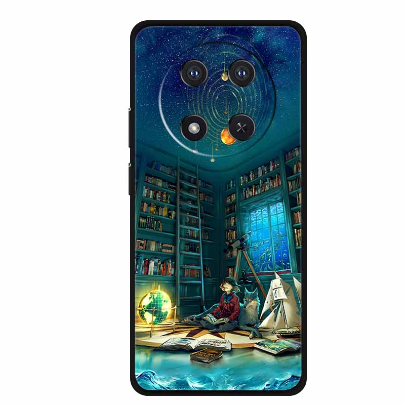 Phone Case For Honor X9c Back Cover Case Black Silicone Soft Funda For Honor Magic 7 lite X60 Pro 5G Case Magic7 lite 7lite Capa