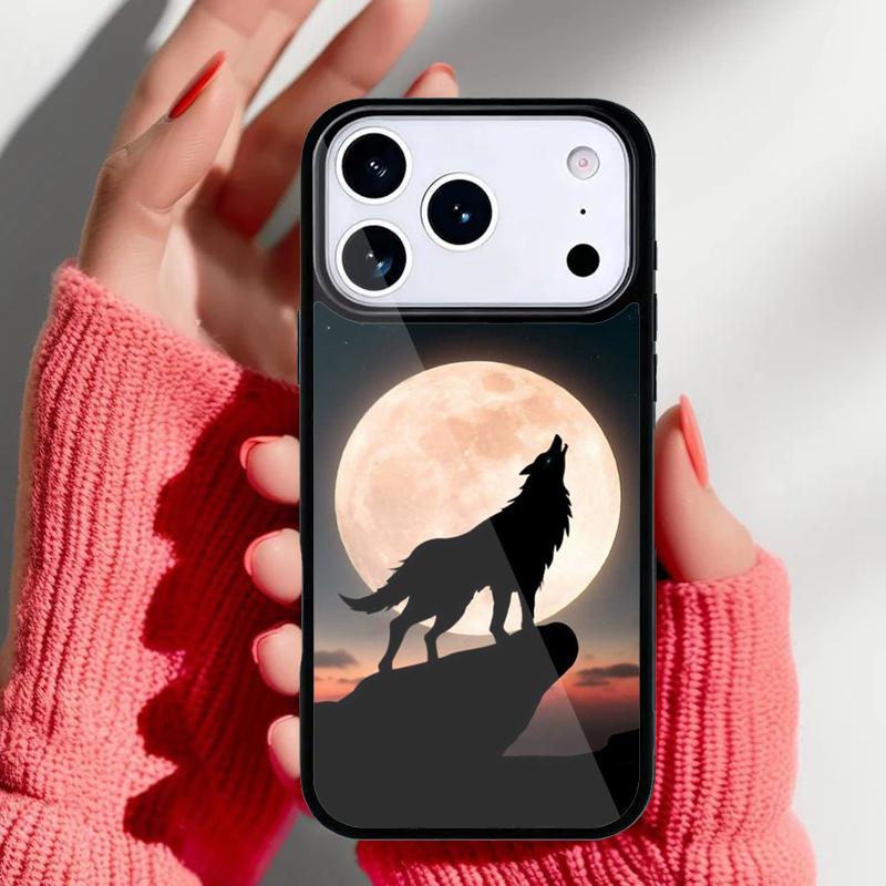 Animal The Wolf Howl Phone Case for iPhone 17 16 15 14 13 Pro Max Back Cover for 12 11 Pro Coque