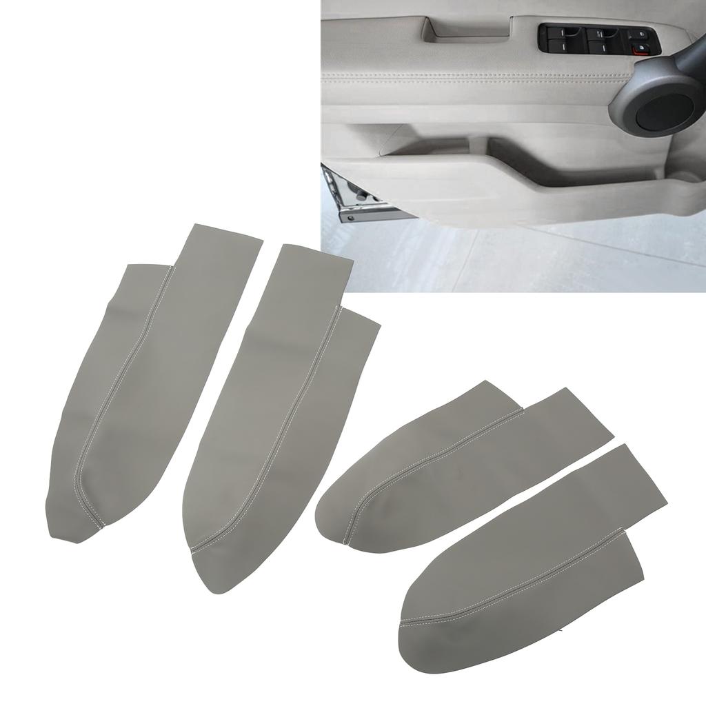 4PcsSet Car Front Rear Door Panel Armrest Cover Microfiber Leather Replacement for CRV