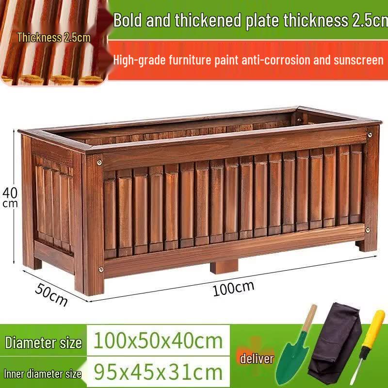 Outdoor Anti-Corrosion Wooden Planter Box