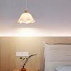 Nordic Modern Wood Art Light: Three-Head Dining Table and Bedroom Lamp in Japanese Wabi-Sabi Style.