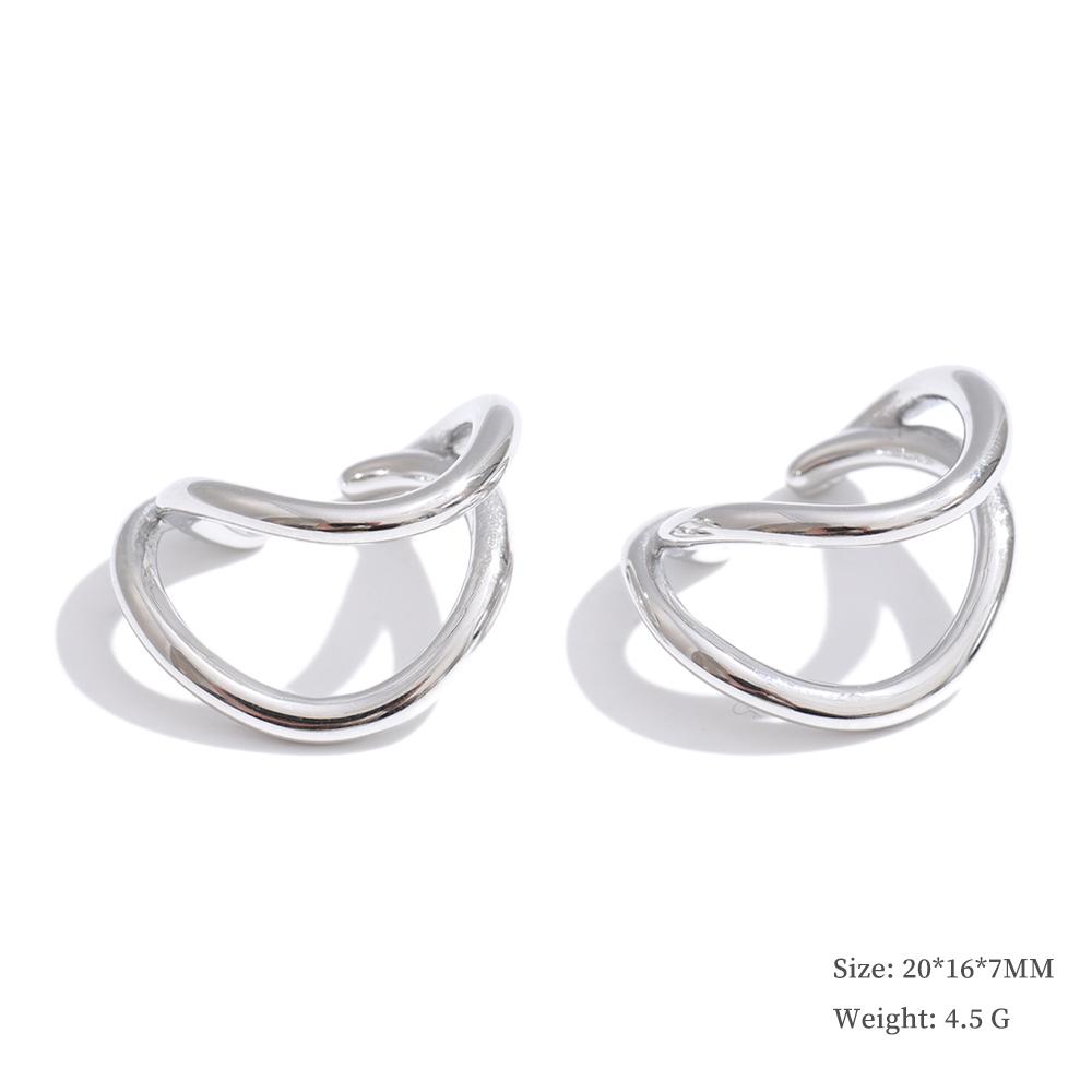 Yhpup Stainless Steel Adjustable Ear Bone Clip Earrings Arrivals Platinum Plated Popular Charming Chic Accessories Wholesale