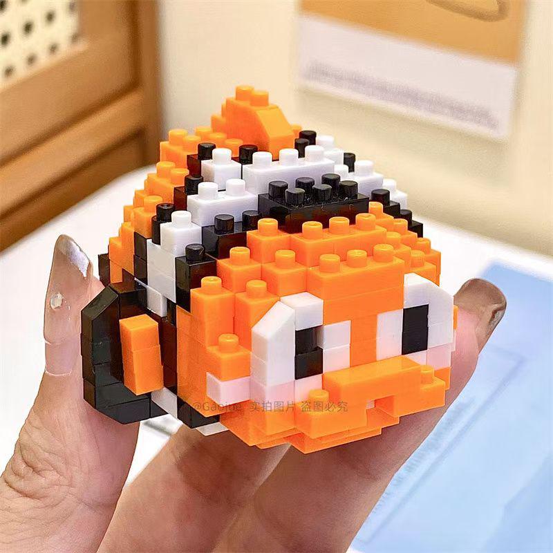Chaolechuang Ocean Creatures Small Particle Building Blocks - Compatible with Lego Assembly Toys for Kids' Gifts