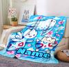 Custom Name Ghostly Friends Flannel Blanket Throw Blanket Soft Warm Sofa Bed home Decor Unique Gift