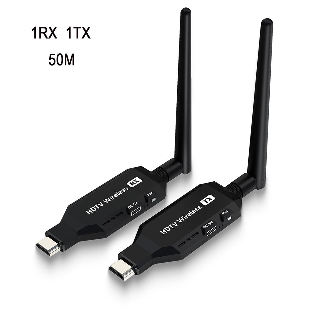 1080P 50M Low Latency 5.8G HDMI-Compatible Transmitter Receiver Mirror Adapter Cast Laptop PC Camera Phone To TV Projector Monitor for Office Meeting