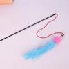 Cats Teaser Toy Interactive Feather Teasing Wand Toy with Bell Fluffy Plush Ball for Indoor Kittens for Play for Chas